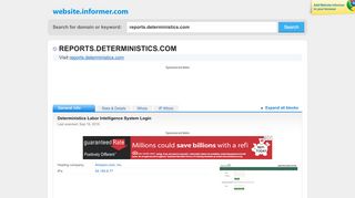 
                            6. reports.deterministics.com at WI. Deterministics Labor ... - Deterministics Portal