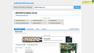 
                            7. reports.ongc.co.in at WI. Reports login - Website Informer - Reports Ongc Co In Portal