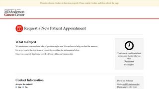 
                            5. Request a New Patient Appointment - MD Anderson - Md Anderson New Patient Portal