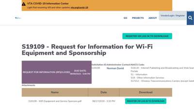 Request for Information for Wi-Fi Equipment and ...