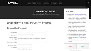 
                            7. Request for Proposal | UMC Corporate & Group Events - Umc Catering Sign Up