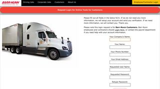
Request Login - Barr-Nunn Truck Driving Jobs  
