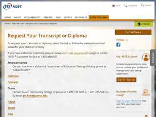 Request Your Transcript or Diploma (For Test Takers)