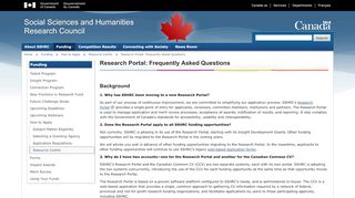 
                            2. Research Portal: Frequently Asked Questions - sshrc-crsh - Sshrc Research Portal