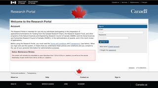 
                            1. Research Portal Login Page - Nserc Portal