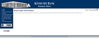 Reset Login/Password - Kinmundy Bank - Kinmundy Bank Portal