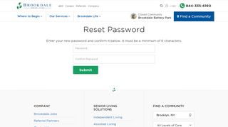 
                            7. Reset Password - Brookdale - Bslnet Login
