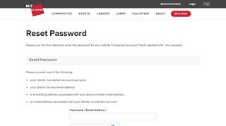 
                            15. Reset Password - MIT Alumni Association - Mit Alumni Email Portal