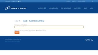 
                            2. Reset your password | Danaher - Danaher Mail Portal