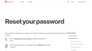 
                            6. Reset your password | Pinterest help - Pinterest Portal Password Reset