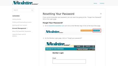 Resetting Your Password - The Newsletter Newsletter