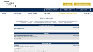 
                            4. Resident Links for Halton Park - Mission Reedy Creek Resident Portal