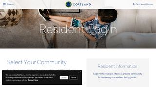 
                            6. Resident Login | Cortland - Cortland Partners - Charlotte Woods Resident Portal