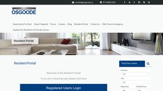 Resident Portal - Osgoode Properties - Osgoode Portal