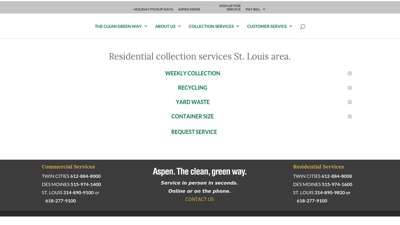 Residential collection – St. Louis area  Aspen Waste