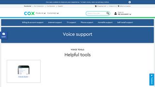 
                            6. Residential Phone Support | Cox Communications - Cox Phone Tools Portal Page