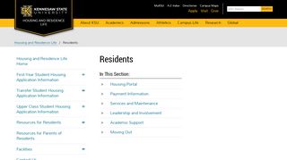 
                            2. Residents - Housing and Residence Life | KSU - Ksu Housing Portal