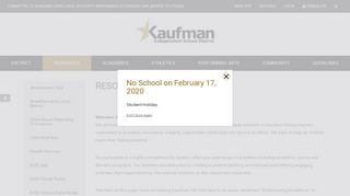 
                            8. Resources - Kaufman ISD - Skyward Portal Kaufman Isd