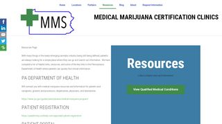 
                            6. Resources - MEDICAL MARIJUANA CERTIFICATION CLINICS - Https Padohmmp Custhelp Com App Login