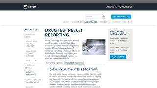Result Reporting - Alere Toxicology - Alere Toxicology Portal