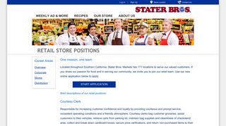 
                            2. Retail Store Job Openings - Stater Bros. - Stater Bros Employee Portal