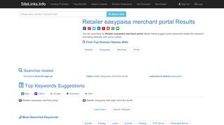 Retailer easypaisa merchant portal Results For Websites Listing - Easypaisa Retailer Merchant Portal Login