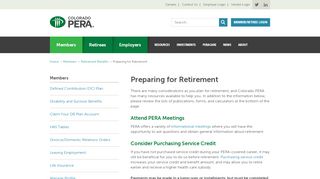 
                            7. Retirement Preparation | Members | Colorado PERA - Pera Colorado Portal