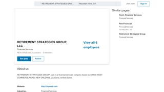 
                            7. RETIREMENT STRATEGIES GROUP, LLC | LinkedIn - Rsgweb Login