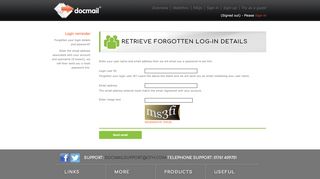 
                            2. Retrieve forgotten log-in details - Docmail - Docmail Portal