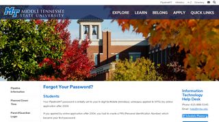 
                            9. Retrieve PipelineMT Password - MTSU.edu - Mtsu Portal