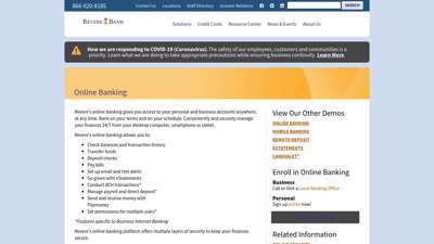 Revere Bank Online Banking Rockville, Laurel, Severna Park ...