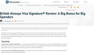 
Review: British Airways Visa Signature® Credit Card | The ...  
