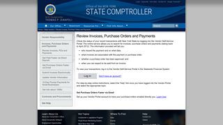 
                            2. Review Invoices, Purchase ... - Office of the New York State Comptroller - Sfs Vendor Portal