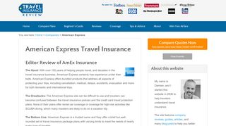 Review of American Express Travel Insurance - American Express Travel Insurance Portal