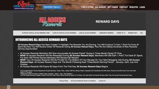 
                            6. Reward Days - Rays Food Place - Rays Rewards Portal