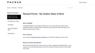 
                            8. Reward Points - My Golden State of Mind – PacSun - Pacsun Sign Up Reward