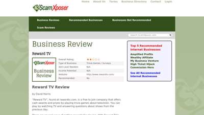Reward TV a Scam?  Reviews - ScamXposer