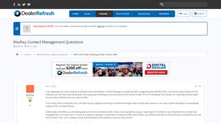 
ReyRey Contact Management Questions | DealerRefresh Automotive ...
