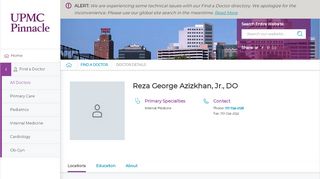 
                            5. Reza George Azizkhan, Jr. | Find a Doctor | UPMC Pinnacle - Azizkhan Internal Medicine Patient Portal