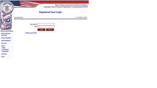 Rhode Island Board of Elections Login Page - Erts Portal