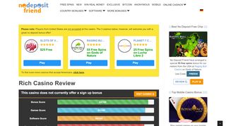 Rich Casino - No Deposit Bonuses - Rich Casino Mobile Portal