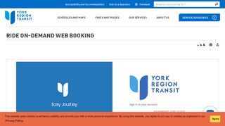 
                            3. Ride On-Demand Web Booking - YRT - Yrt Mobility Plus Portal