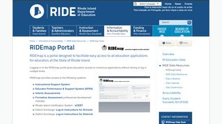 
                            5. RIDEmap Portal - Data Resources - Information ... - Ride.ri.gov - Ri Teacher Certification Portal