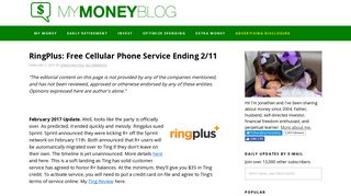 
                            7. RingPlus: Free Cellular Phone Service Ending 2/11 — My ... - Ringplus Portal