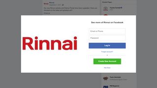 
                            4. Rinnai - Our new Rinnai website and Partner Portal have... | Facebook - Rinnai Partner Portal