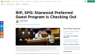 RIP, SPG: Starwood Preferred Guest Program is Checking Out