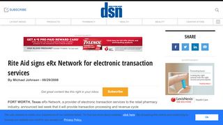 
                            7. Rite Aid signs eRx Network for electronic transaction services ... - Erx Network Portal