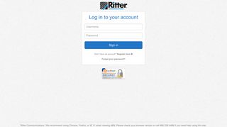 
Ritter Communications: Login

