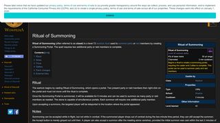 
                            2. Ritual of Summoning - Wowpedia - Your wiki guide to the World of ... - Warlock Summoning Portal