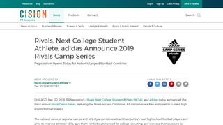 
                            7. Rivals, Next College Student Athlete, adidas Announce 2019 ... - Rivals Camp Sign Up
